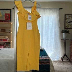 BNWT Alexander McQueen Pop Yellow Dress sz S